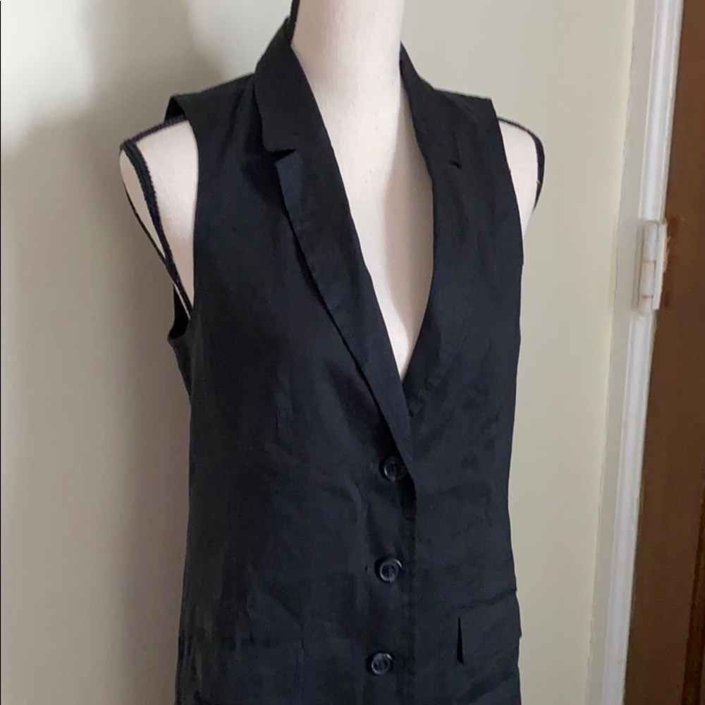 NWOT Anthropologie Cartonnier Black Vest Size 4 - Picture 3 of 8